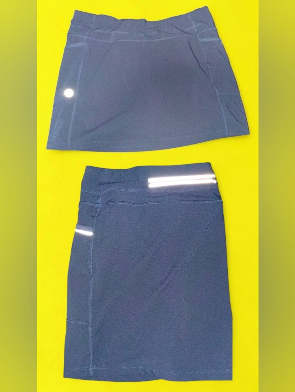 ✨ Athleta Relay Skort Dark Navy Blue Mesh Running Tennis Mesh With Pockets